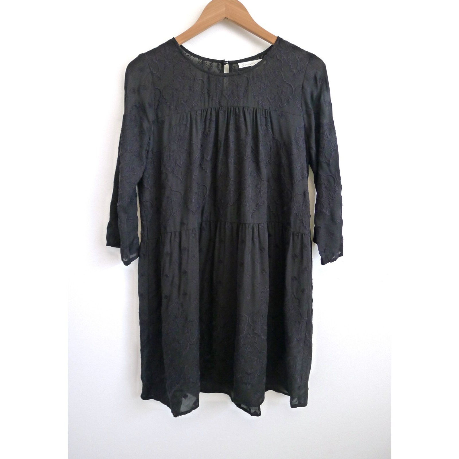 Love Johnny Was Tiered Silk Embroidered Mini Babydoll Dress Neiman Marcus S $378